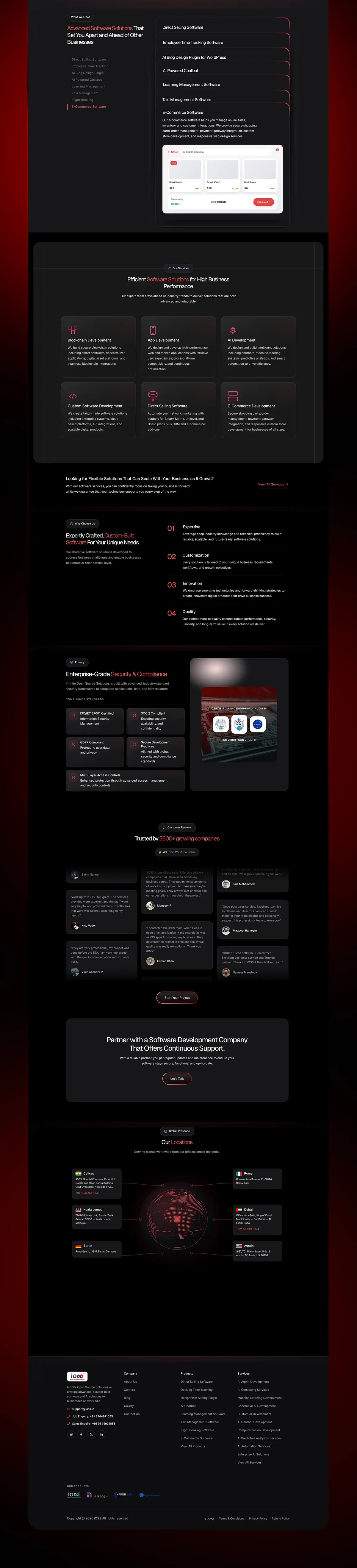 iOSS redesigned services page