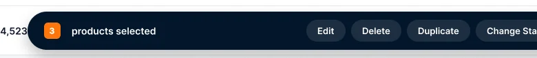 FreshMart POS component: Bulk action bar