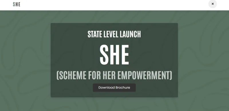 SHE state level launch page design